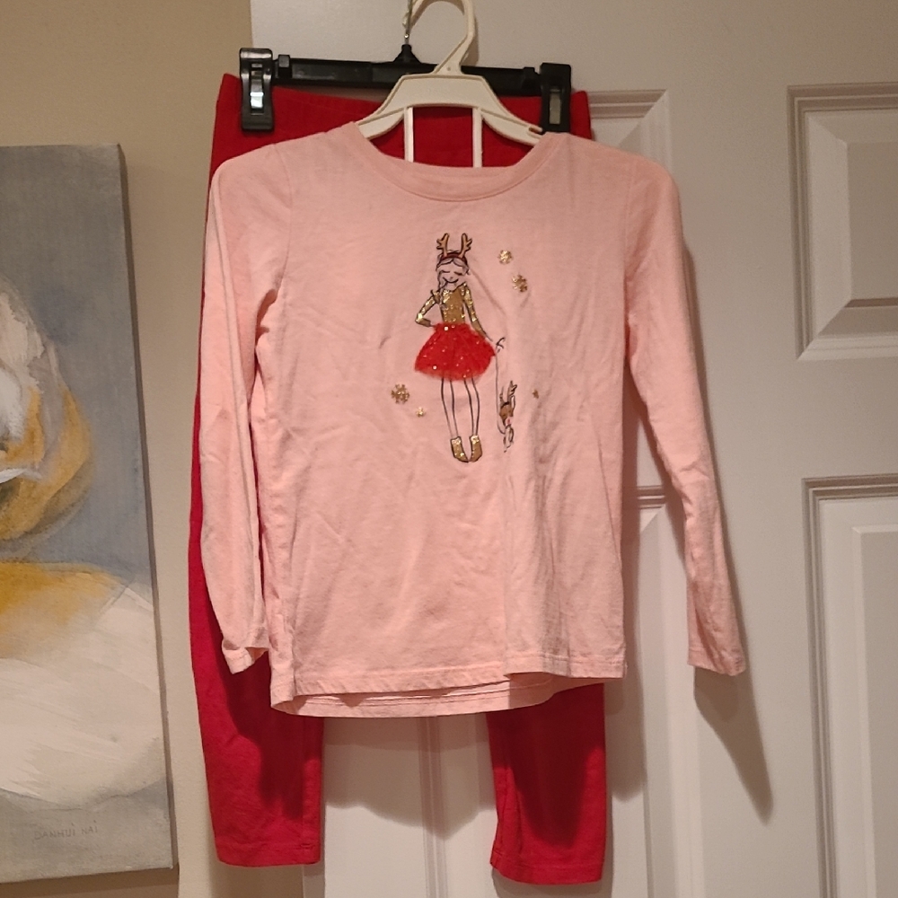 Epic Threads Pink and Red Kids Pajama Set